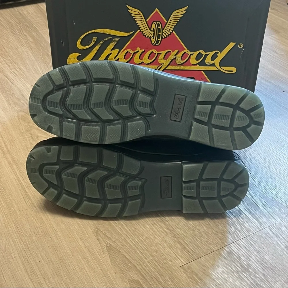 Thorogood Thoroflex Quick Release Slip Resistant Black Pull On‎ Men's Boots 13 W